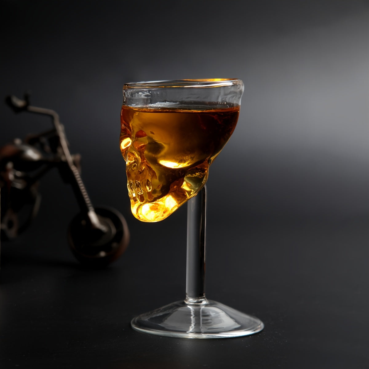 Skull-Shaped Glass Goblet - Reusable, Eco-Friendly Whiskey & Vodka Cup For Bars And Restaurants