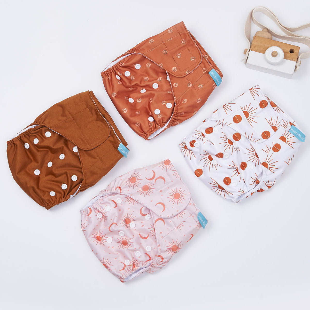 4pcs Reusable Cloth Diapers, Eco-Friendly, Washable, Adjustable, And Perfect For Babies