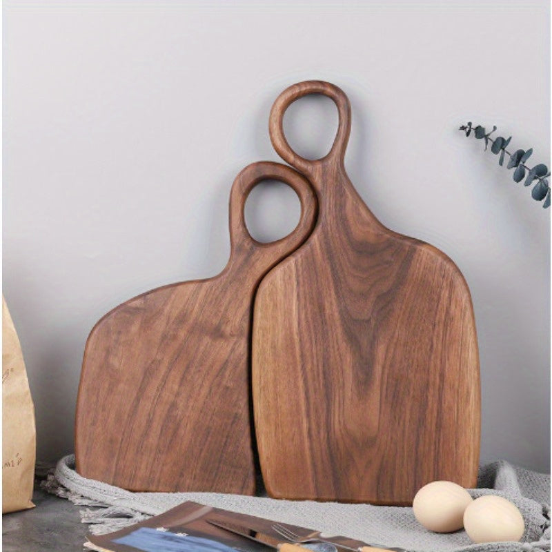 Set of 2 Walnut Wood Cutting Boards - Premium Handcrafted Kitchen Chopping Boards for Food Prep, Eco-Friendly, Food-Safe Log Material, Ideal for Couples & Home Chefs