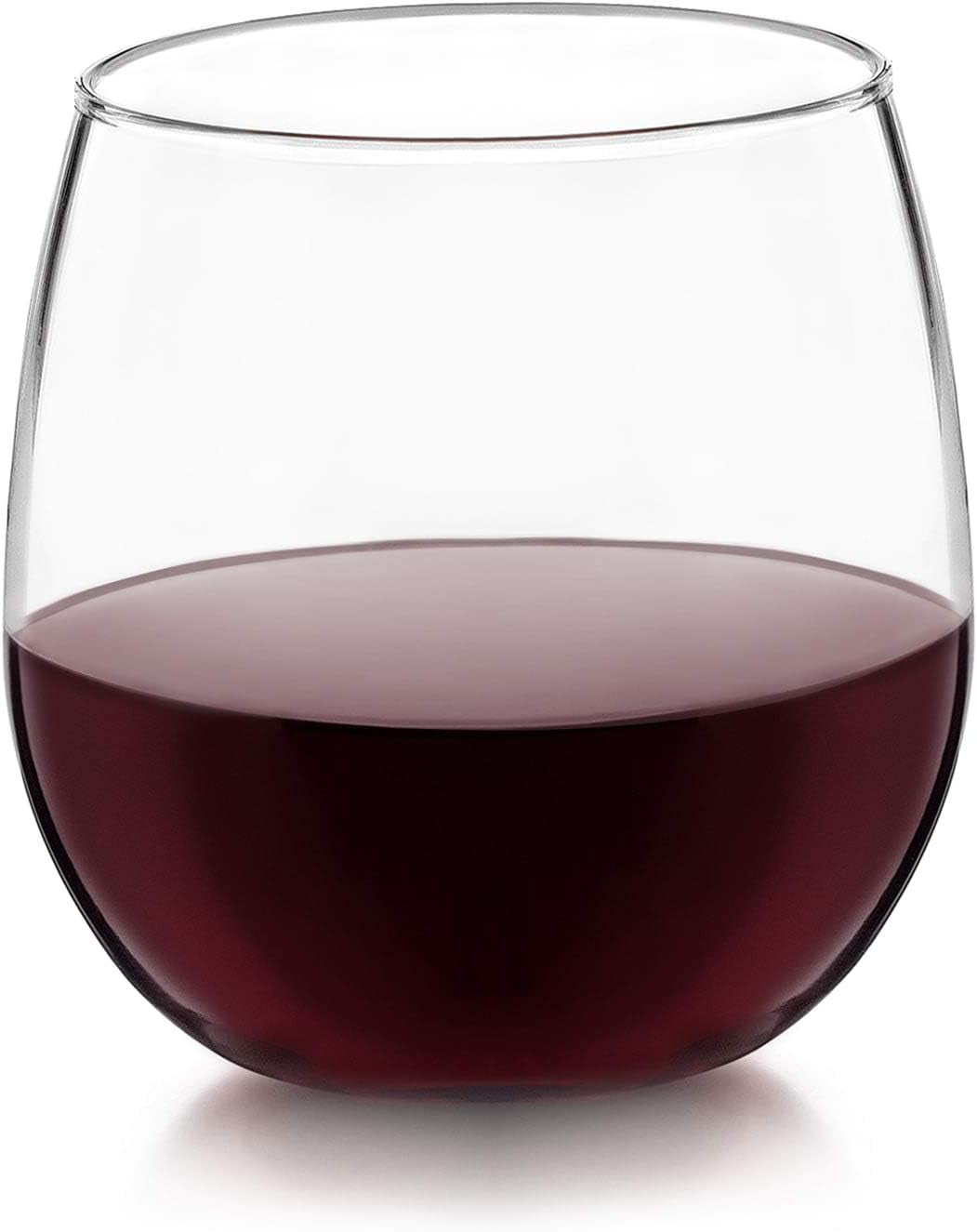 12-Piece Stemless Wine Glass Set for Red and White Wines