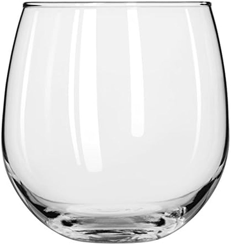 12-Piece Stemless Wine Glass Set for Red and White Wines