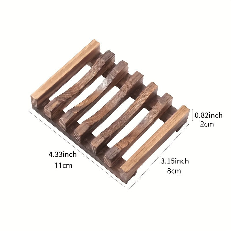 Sleek Self-Draining Wooden Soap Dish: Elevate Your Bathroom with Style & Sustainability - Perfect for Eco-Conscious Homes!