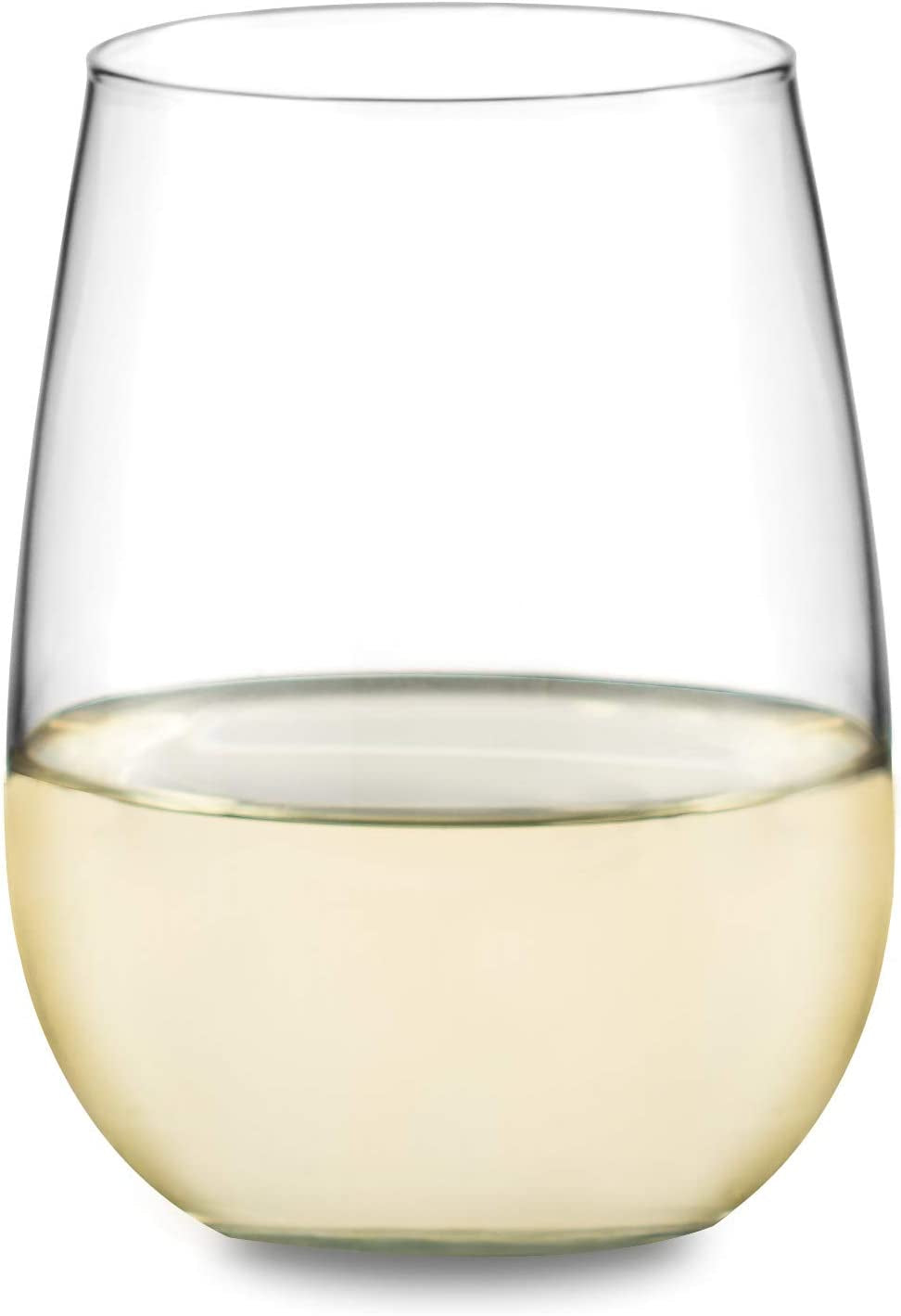 12-Piece Stemless Wine Glass Set for Red and White Wines