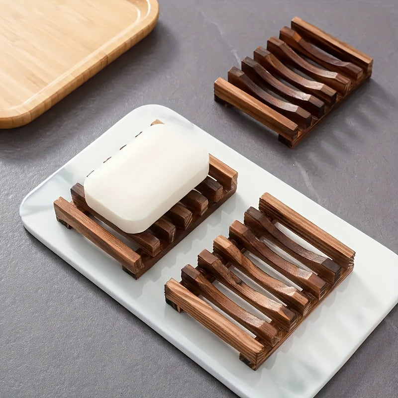 Sleek Self-Draining Wooden Soap Dish: Elevate Your Bathroom with Style & Sustainability - Perfect for Eco-Conscious Homes!