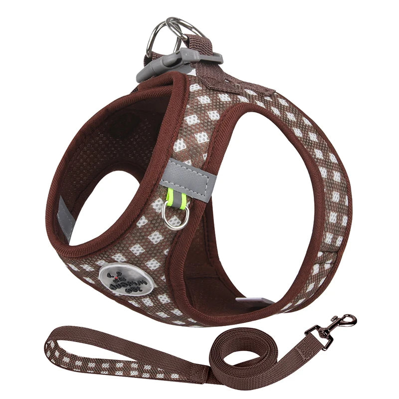 Cat Harness Fresh Plaid Cat Leashes Harness Anti-breakaway Adjustable Pet Harness for Cats and Puppies Accessories