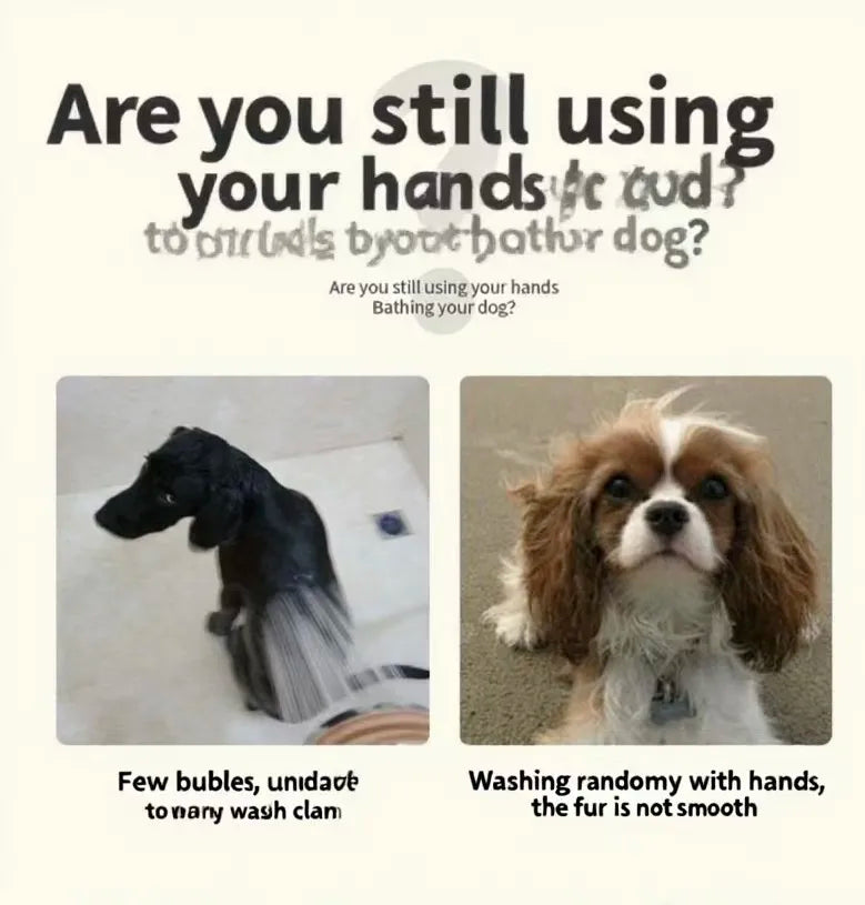 Silicone Soft Rubber Pet Massage Shower Brush with Builtin Shampoo Storage Self Cleaning Detangling for Dogs Cats Grooming Brush