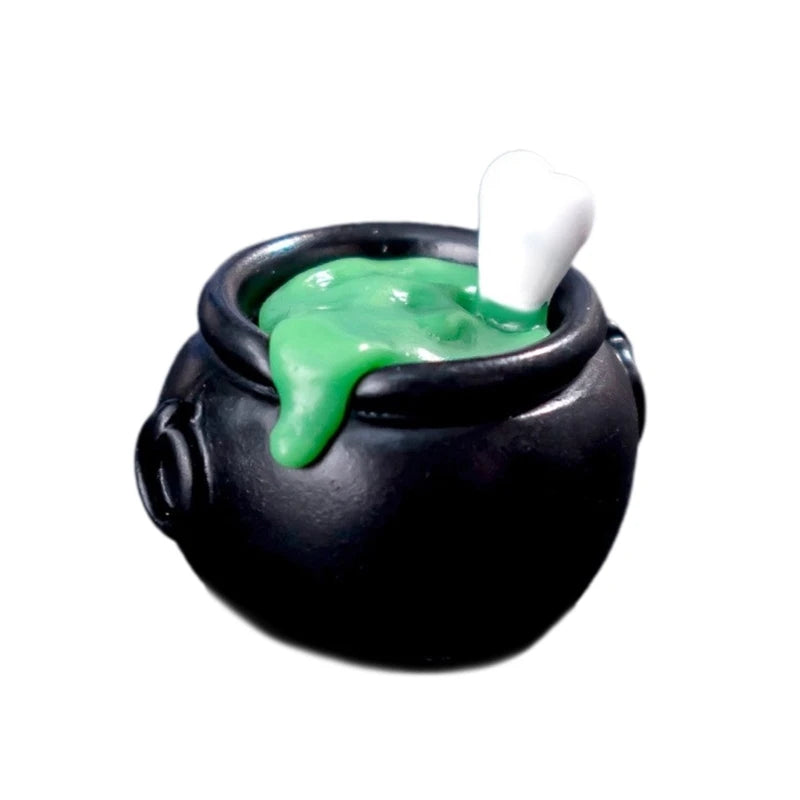 Y1UB Halloween Pumpkin Ghostly Elf Miniature Figurine Ornament Festival Home Decors