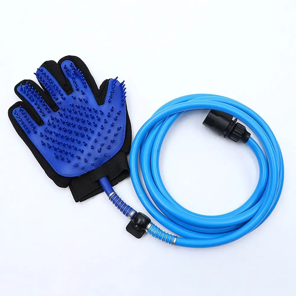 Adjustable Pet Spray Bathing Gloves Eco Friendly with Connecting Hose Dog Showerhead Dehairing Brush Pet Massage Glove