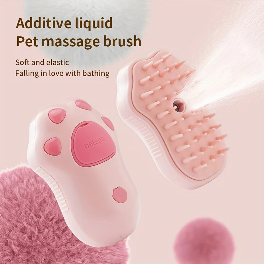 3 in 1 Cat Dog Steamy Brush Steam Brush Electric Sprayer Pet Hair Removal Combs for Massage Pet Grooming Brush Supplies