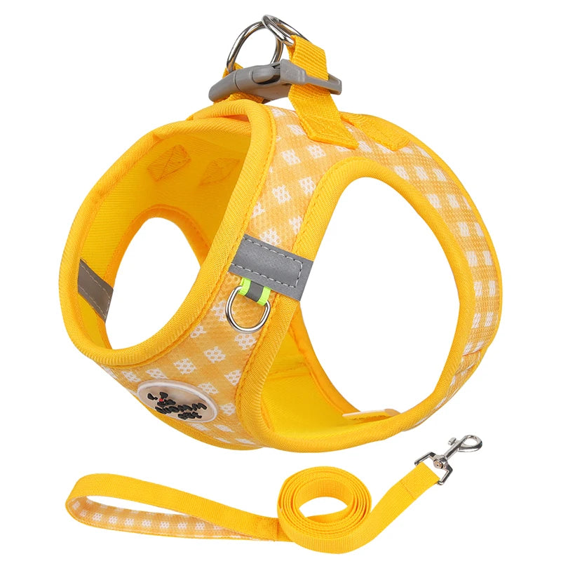 Cat Harness Fresh Plaid Cat Leashes Harness Anti-breakaway Adjustable Pet Harness for Cats and Puppies Accessories