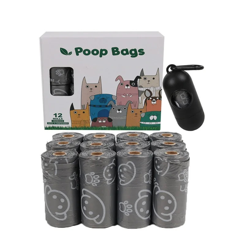 2/20 Rolls Tea Aroma Eco-Friendly Vest Style Pet Garbage Bag Dog Poop Bag Bags Cleaning WasteDisposable Trash Pouch Portable Bag