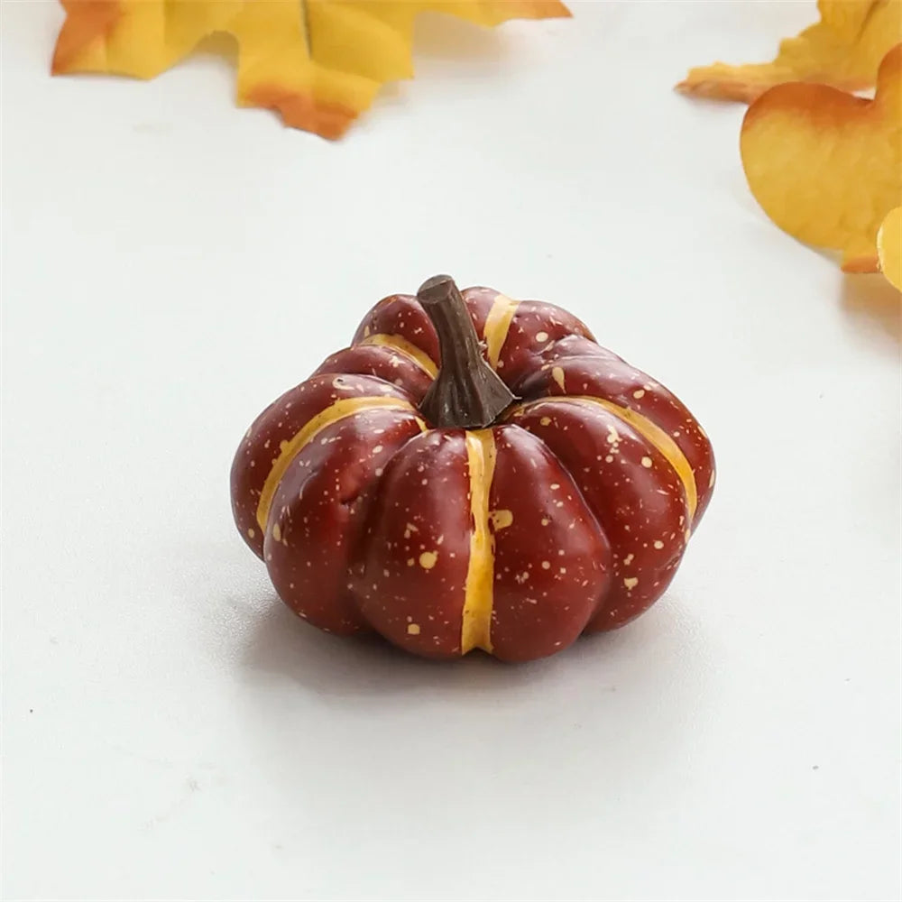 Mini Artificial Halloween Pumpkin Decor Simulation Vegetable Halloween Home Party Decoration Props Farmhouse Harvest DIY Craft