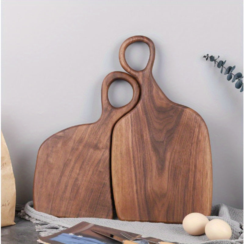 Set of 2 Walnut Wood Cutting Boards - Premium Handcrafted Kitchen Chopping Boards for Food Prep, Eco-Friendly, Food-Safe Log Material, Ideal for Couples & Home Chefs