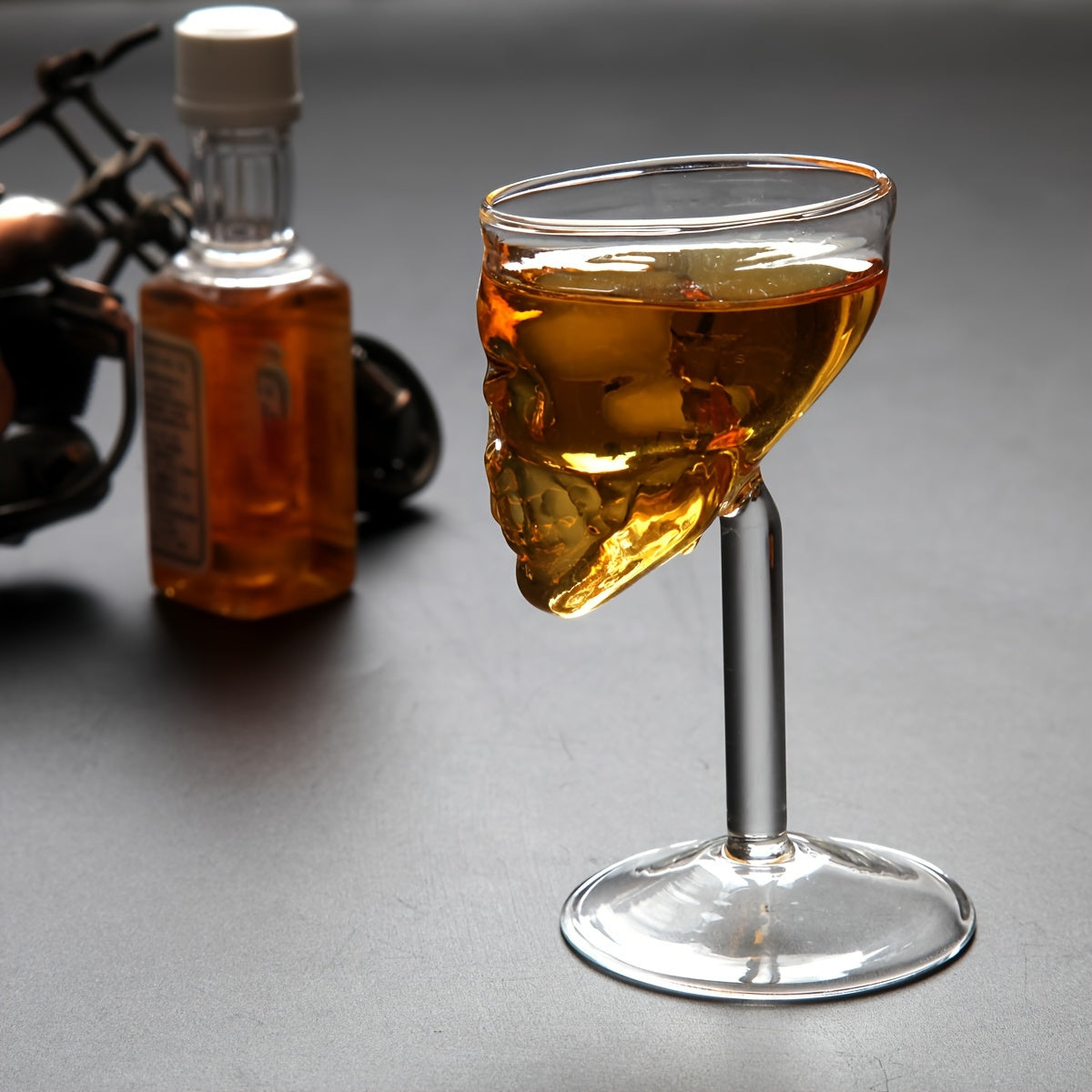 Skull-Shaped Glass Goblet - Reusable, Eco-Friendly Whiskey & Vodka Cup For Bars And Restaurants