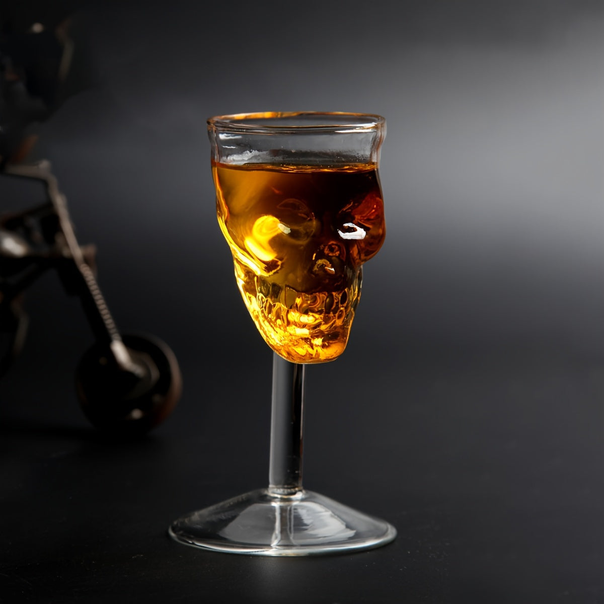 Skull-Shaped Glass Goblet - Reusable, Eco-Friendly Whiskey & Vodka Cup For Bars And Restaurants