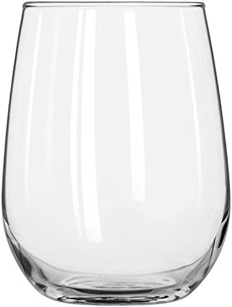 12-Piece Stemless Wine Glass Set for Red and White Wines