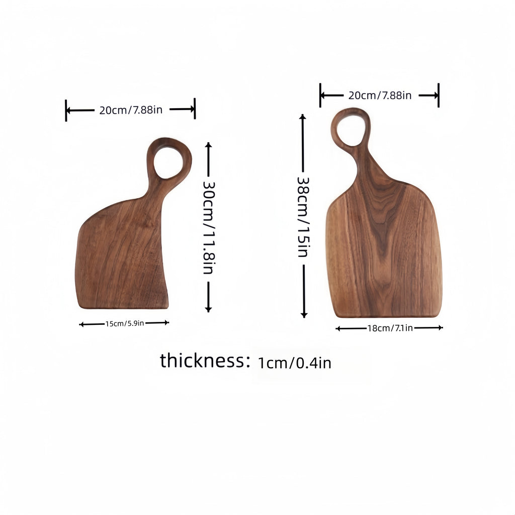 Set of 2 Walnut Wood Cutting Boards - Premium Handcrafted Kitchen Chopping Boards for Food Prep, Eco-Friendly, Food-Safe Log Material, Ideal for Couples & Home Chefs