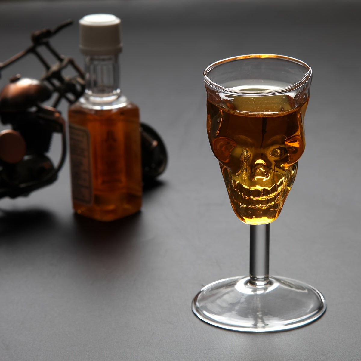 Skull-Shaped Glass Goblet - Reusable, Eco-Friendly Whiskey & Vodka Cup For Bars And Restaurants