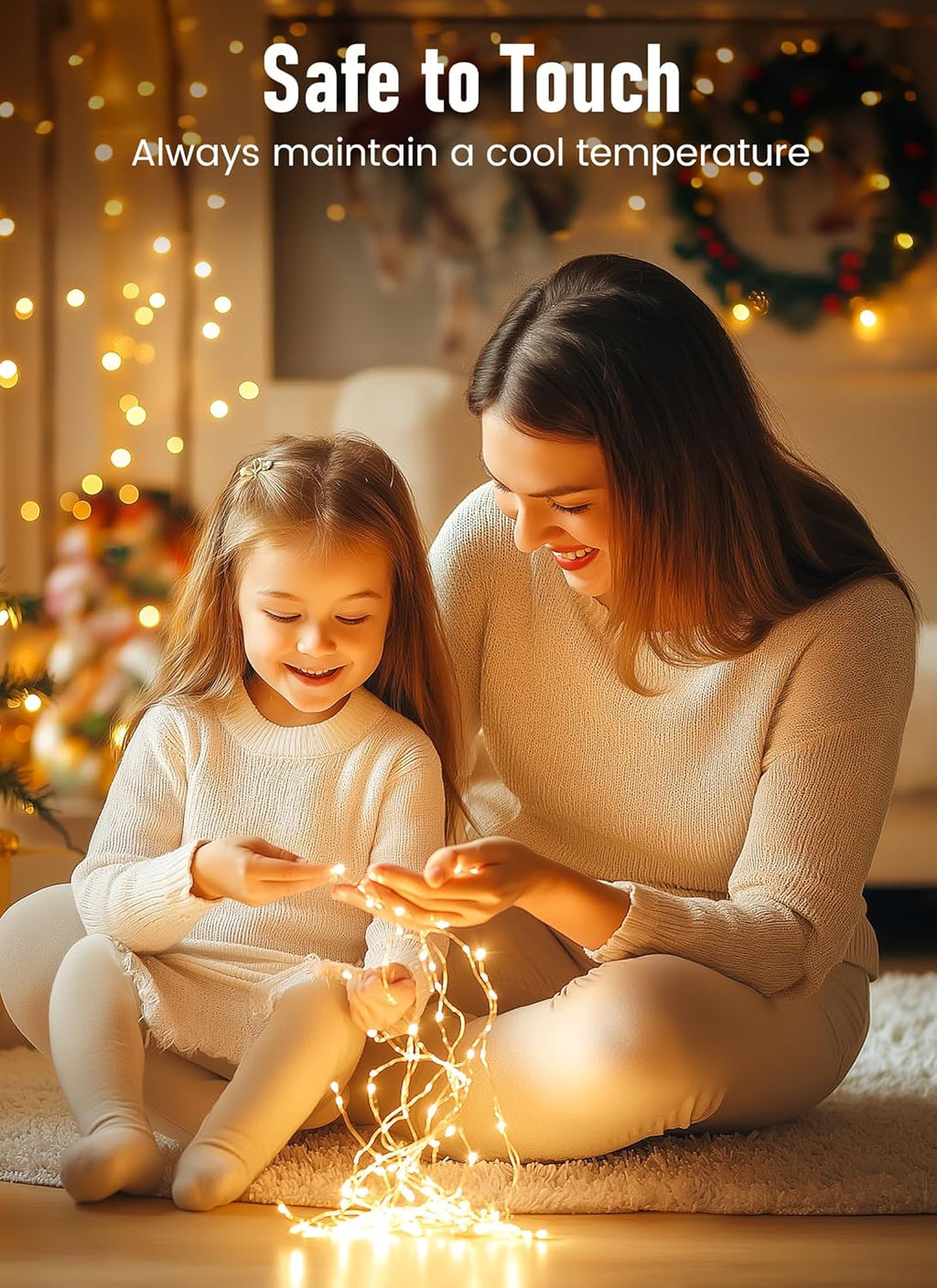 33ft 100 LED Battery Operated Copper Wire Fairy String Lights - Waterproof Twinkle Lights for Mason Jar Decor, Ideal for Parties, Weddings, and Christmas Celebrations