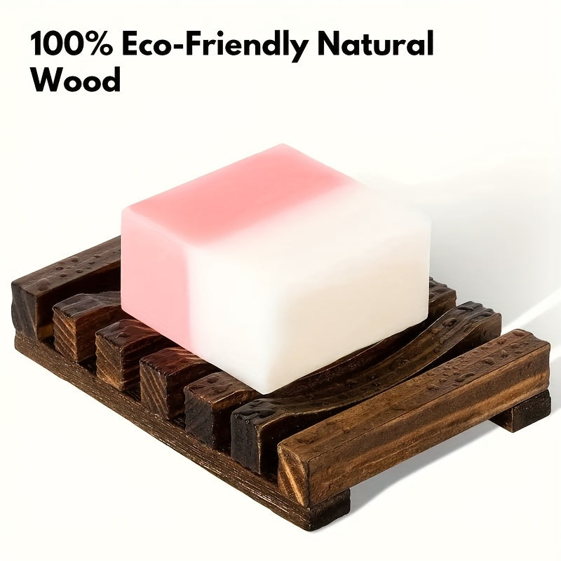 Sleek Self-Draining Wooden Soap Dish: Elevate Your Bathroom with Style & Sustainability - Perfect for Eco-Conscious Homes!