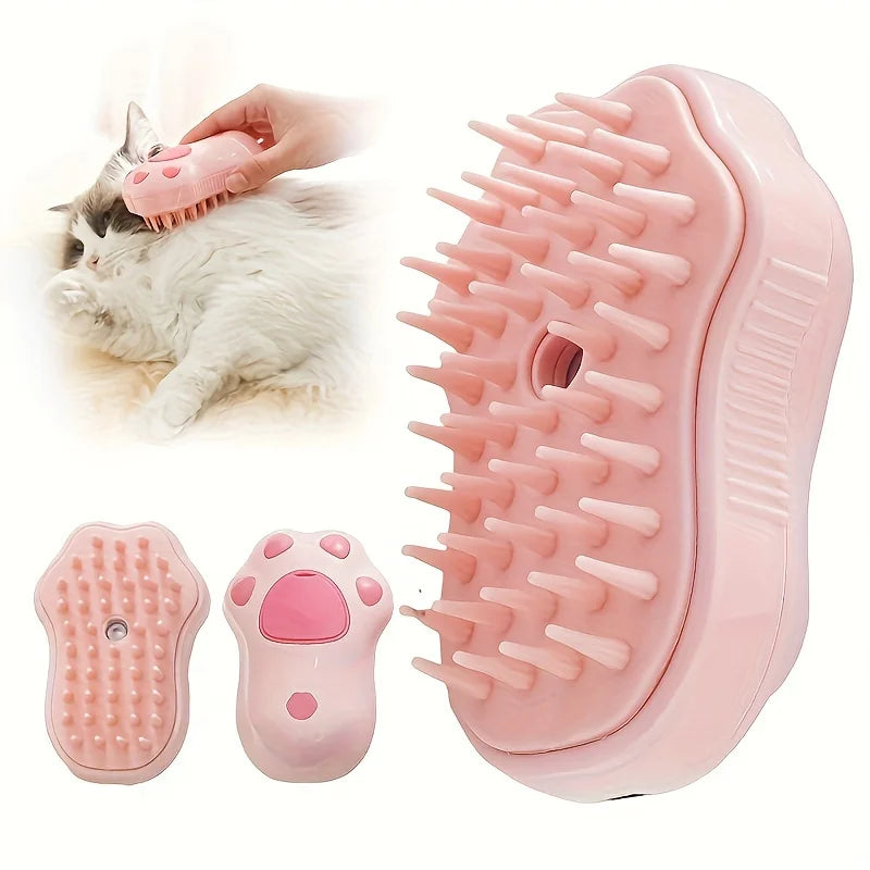 3 in 1 Cat Dog Steamy Brush Steam Brush Electric Sprayer Pet Hair Removal Combs for Massage Pet Grooming Brush Supplies