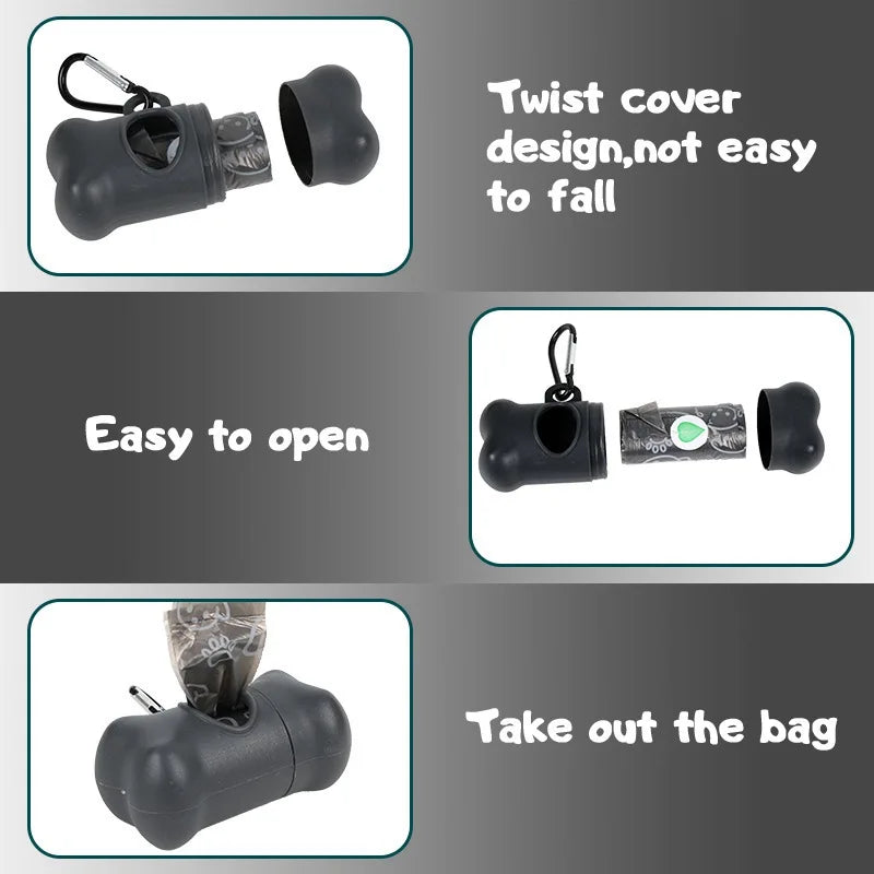 2/20 Rolls Tea Aroma Eco-Friendly Vest Style Pet Garbage Bag Dog Poop Bag Bags Cleaning WasteDisposable Trash Pouch Portable Bag