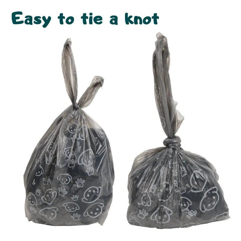 2/20 Rolls Tea Aroma Eco-Friendly Vest Style Pet Garbage Bag Dog Poop Bag Bags Cleaning WasteDisposable Trash Pouch Portable Bag