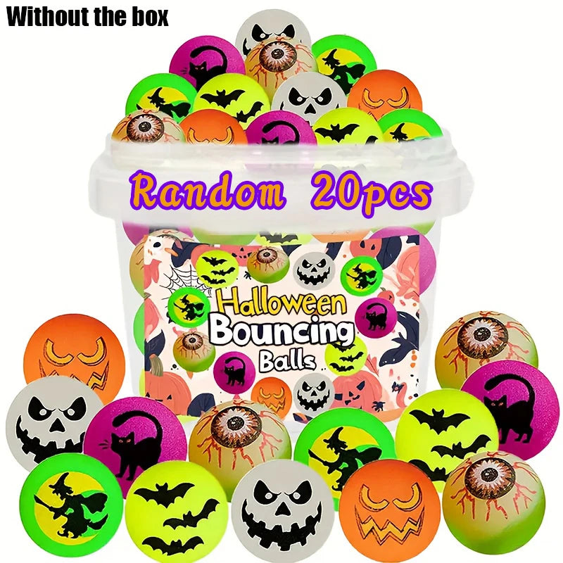 ﻿ New Halloween Elastic Ball 32MM Night Light Magic Eye Elastic Ball Fluorescent Eye Rubber Ball Halloween Festival Party Gift