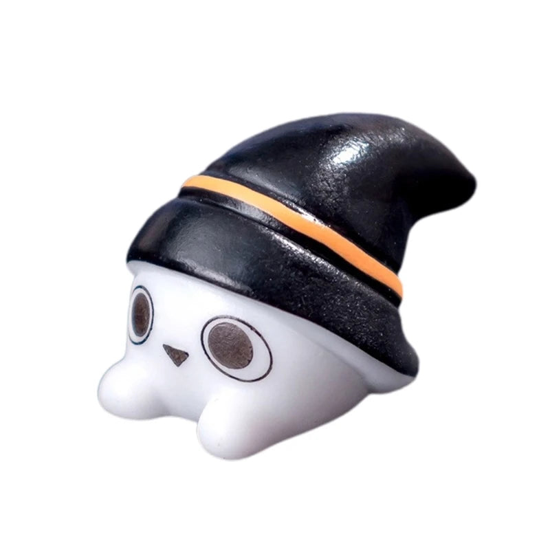 Y1UB Halloween Pumpkin Ghostly Elf Miniature Figurine Ornament Festival Home Decors