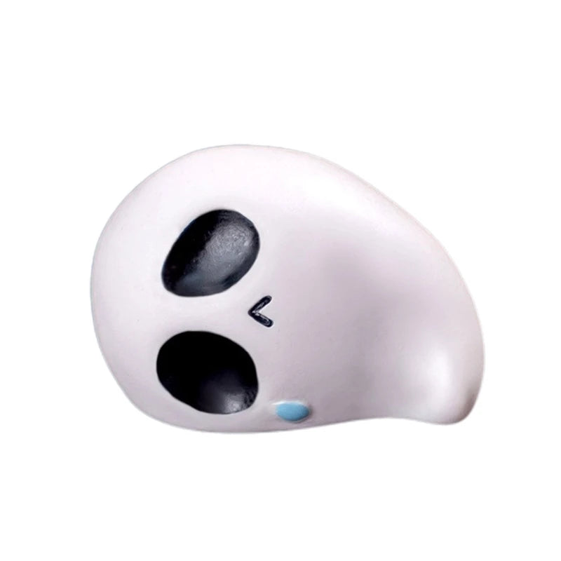 Y1UB Halloween Pumpkin Ghostly Elf Miniature Figurine Ornament Festival Home Decors