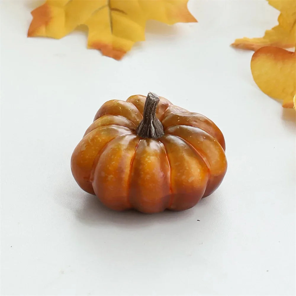 Mini Artificial Halloween Pumpkin Decor Simulation Vegetable Halloween Home Party Decoration Props Farmhouse Harvest DIY Craft