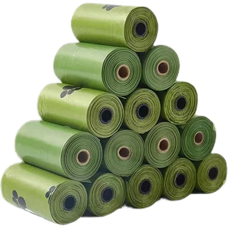 6/8/16Rolls Pet Dog Poop Bags Biodegradable Bulk Biobase Scented Poo Bag Degradable Cat Waste Bags Eco-Friendly Doggie Outdoor