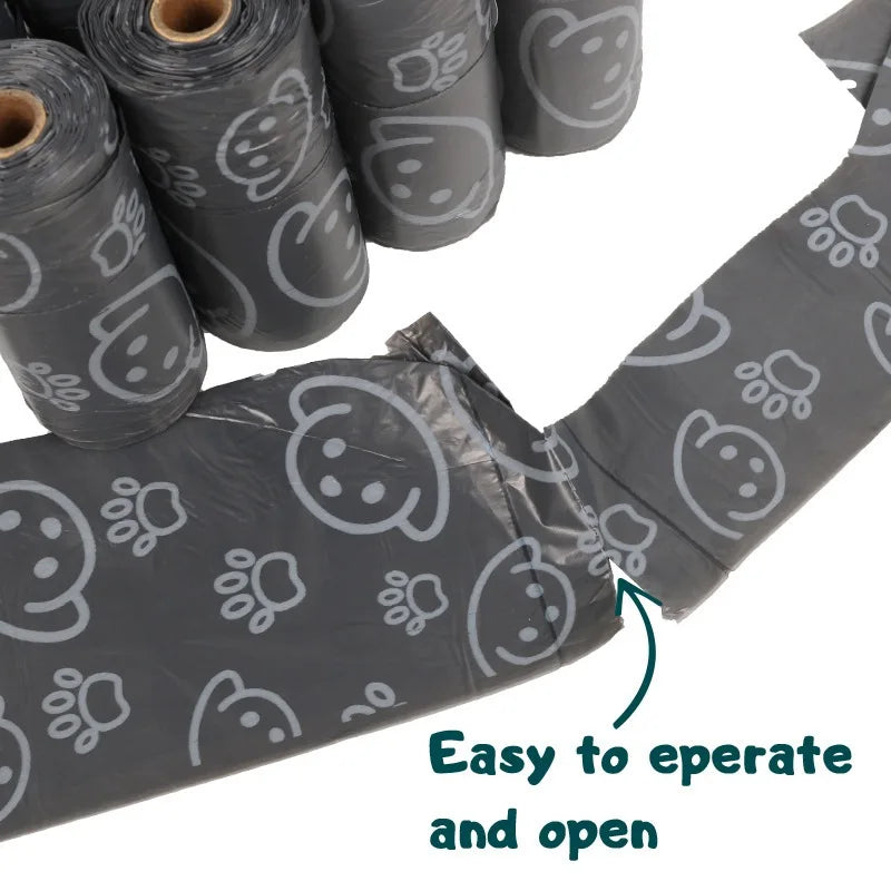 2/20 Rolls Tea Aroma Eco-Friendly Vest Style Pet Garbage Bag Dog Poop Bag Bags Cleaning WasteDisposable Trash Pouch Portable Bag