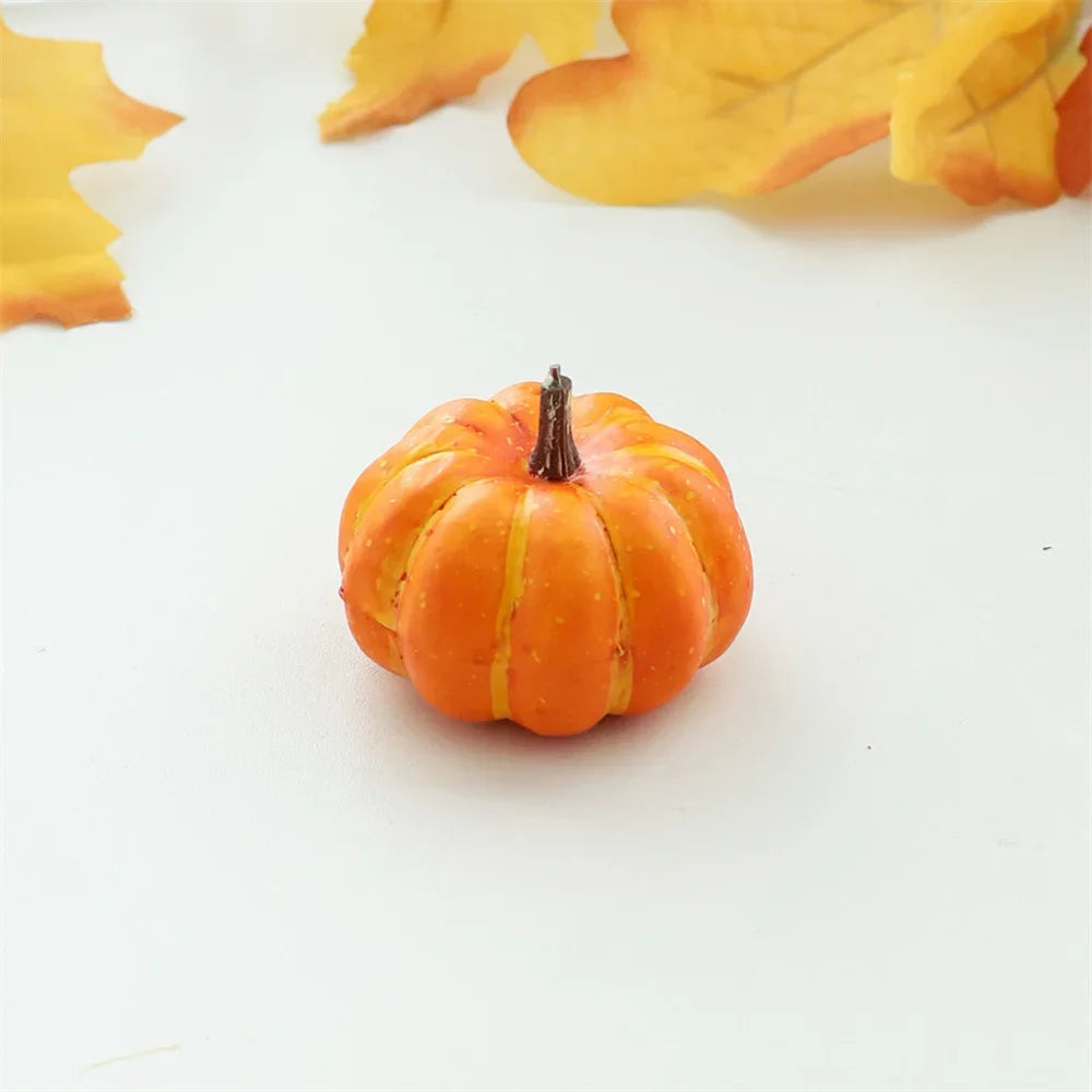 Mini Artificial Halloween Pumpkin Decor Simulation Vegetable Halloween Home Party Decoration Props Farmhouse Harvest DIY Craft