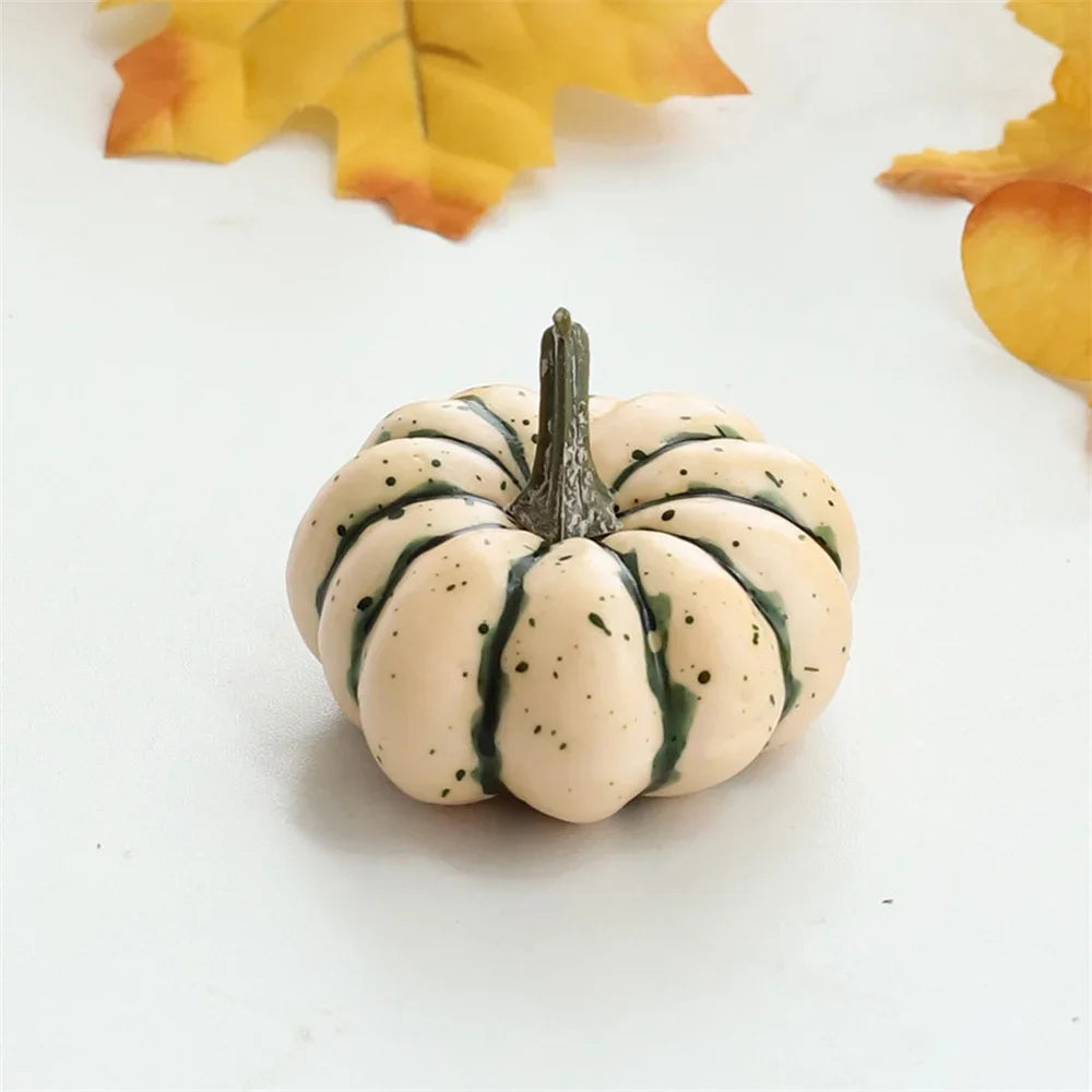 Mini Artificial Halloween Pumpkin Decor Simulation Vegetable Halloween Home Party Decoration Props Farmhouse Harvest DIY Craft