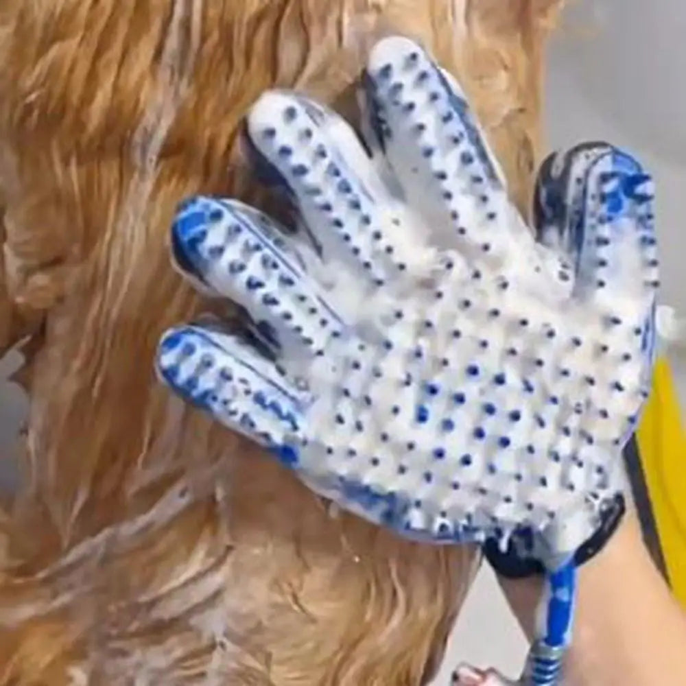 Adjustable Pet Spray Bathing Gloves Eco Friendly with Connecting Hose Dog Showerhead Dehairing Brush Pet Massage Glove