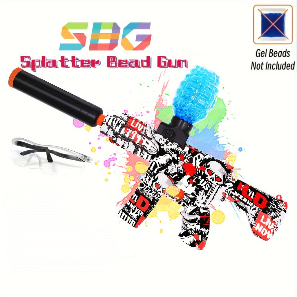 M416-Red Electric Blaster Gun Toys, Eco-Friendly Splatter Ball Blaster With Rechargeable Battery, without Water Beads